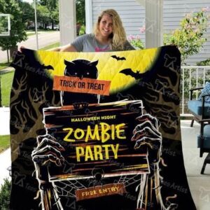 Zombie Party Halloween Quilt Blanket 01277  Quilt